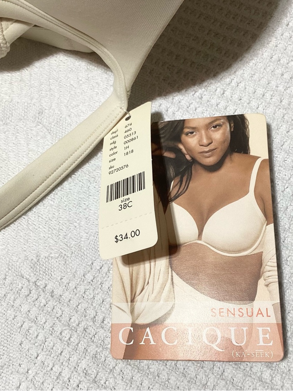 NWT Cacique Size 38C Convertible Underwire Bra 38 C